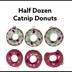 Half Dozen Catnip Cat Donut Toys